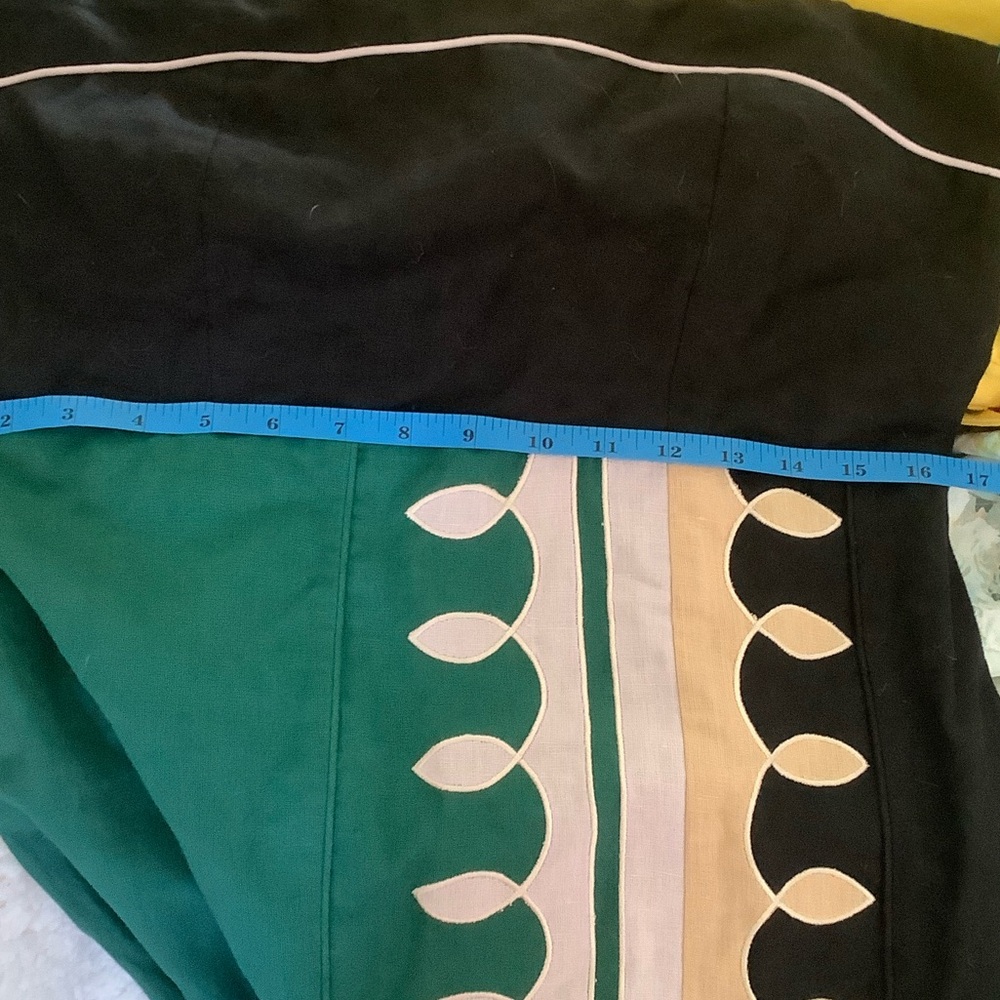 Anna Cate Green and Black Colorblock Maxi Skirt with Side Slit - Picture 5 of 13